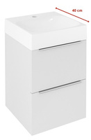 Szafka umywalkowa Sapho Emona EM040-3030 39,4x55x39cm, biały połysk