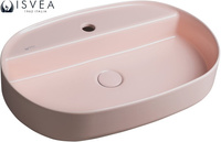 Umywalka ceramiczna nablatowa Isvea Italy Infinity 10NF65060-2S różowy