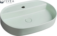 Umywalka ceramiczna nablatowa Isvea Italy Infinity 10NF65060-2T miętowy