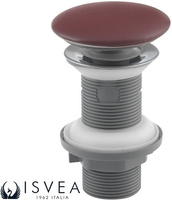 Korek umywalkowy, ceramiczny Isvea Italy 38TP0169I bez przelewu, maroon red mat