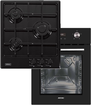 Zestaw 45cm: płyta gazowa Kernau KGH4346B + piekarnik elektryczny MPM-45-BO-23C