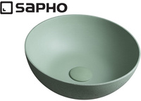 Umywalka betonowa, nablatowa Sapho Formigo FG323 zielony mat