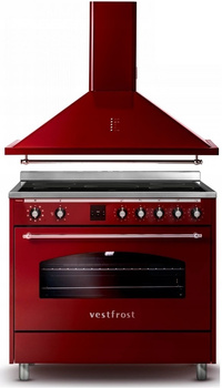 Zestaw Vestfrost: okap przyścienny VE-90RSABR + kuchnia elektryczna VC-993WNPIBR