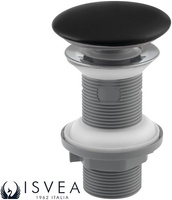 Korek umywalkowy, ceramiczny Isvea Italy 38TP0163I bez przelewu, czarny mat