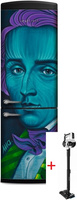 Lodówka wolnostojąca retro Vestfrost VR-FB373-2E2BM Art Collection Fryderyk Chopin + odkurzacz VF-VM4001WB AQUA