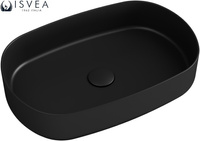 Umywalka ceramiczna nablatowa Isvea Italy Infinity 10NF65055-2N czarny mat