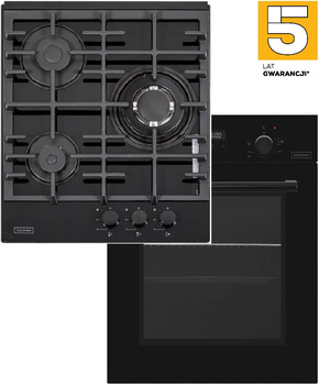 Zestaw 45cm. Kernau: płyta gazowa KGH4346.1TCIB + piekarnik elektryczny KBO0946SKB