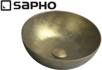 Umywalka betonowa, nablatowa Sapho Formigo FG318 złoty mat